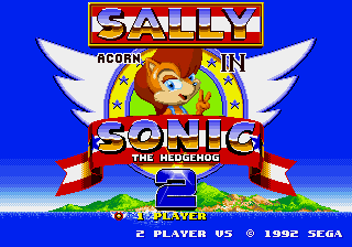 Sally Acorn in Sonic the Hedgehog 2 Title Screen